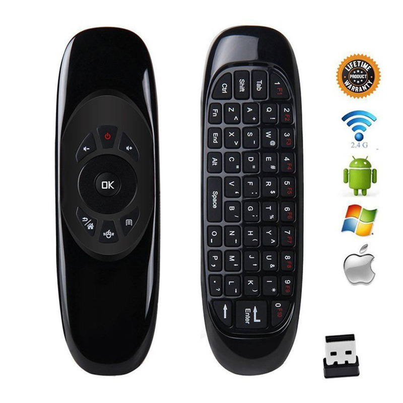 Universal TV Remote Air Mouse, Wireless Keyboard 2.4GHz Connection for ...